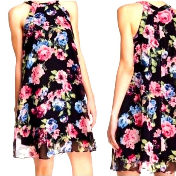 Betsey Johnson  Halter Shift A Line Floral Dress Size 12 - Picture 9 of 9